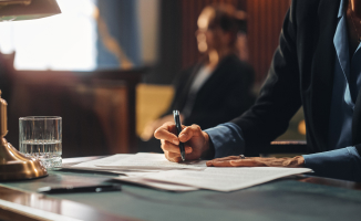 Person signing document