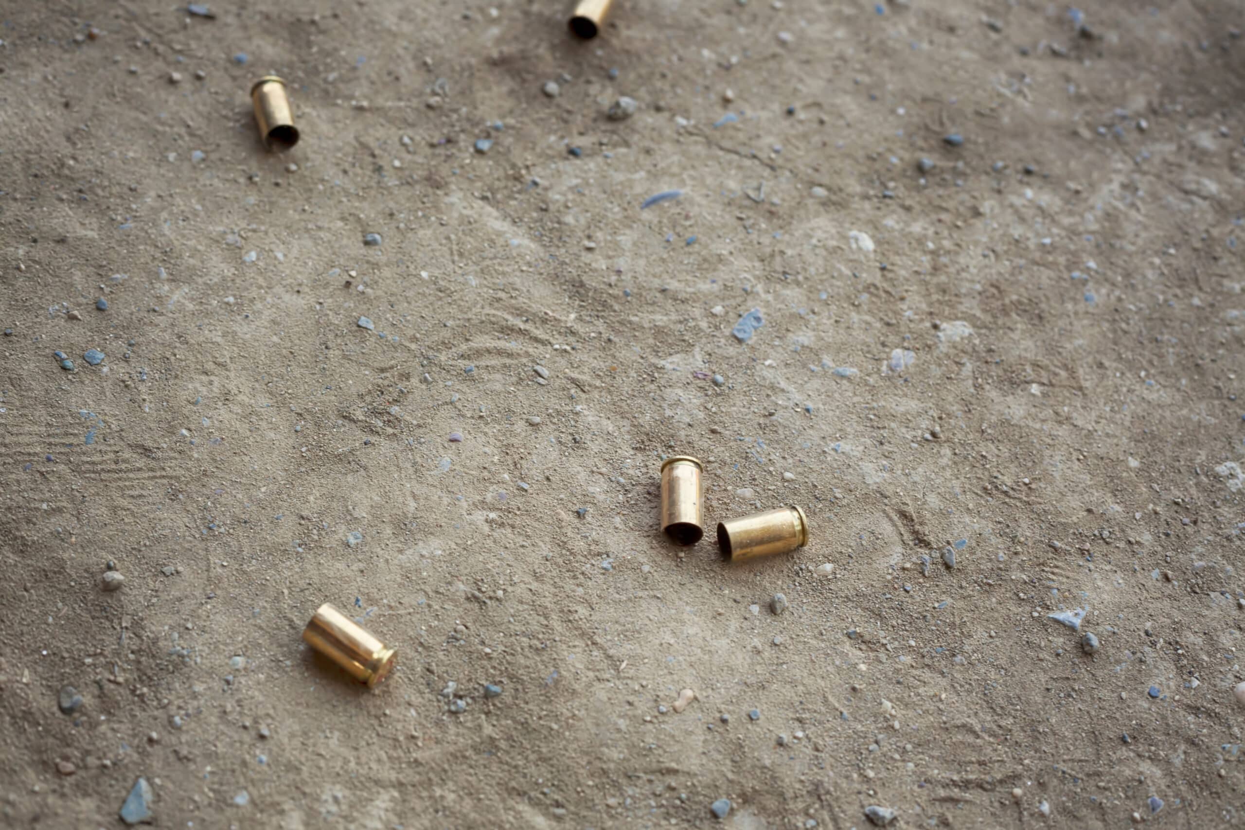 bullet shells on dirt